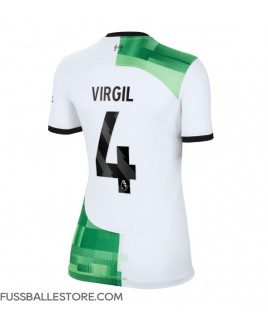 Günstige Liverpool Virgil van Dijk #4 Auswärtstrikot Damen 2023-24 Kurzarm